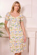 Ditsy Floral White Midi Summer Dress by Angeleye