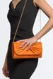 Orange Suede Clutch Bag With Knot Detail by Aftershock London