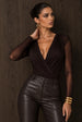Jayla Brown Mesh Bodysuit by Honor Gold
