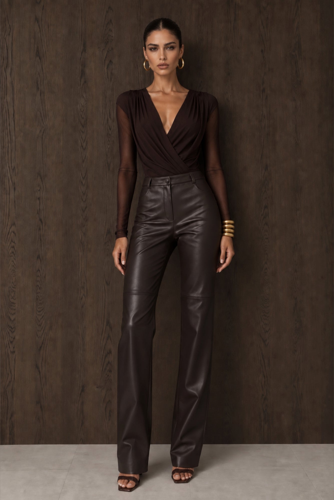 Jayla Brown Mesh Bodysuit JAYLA-BROWN
