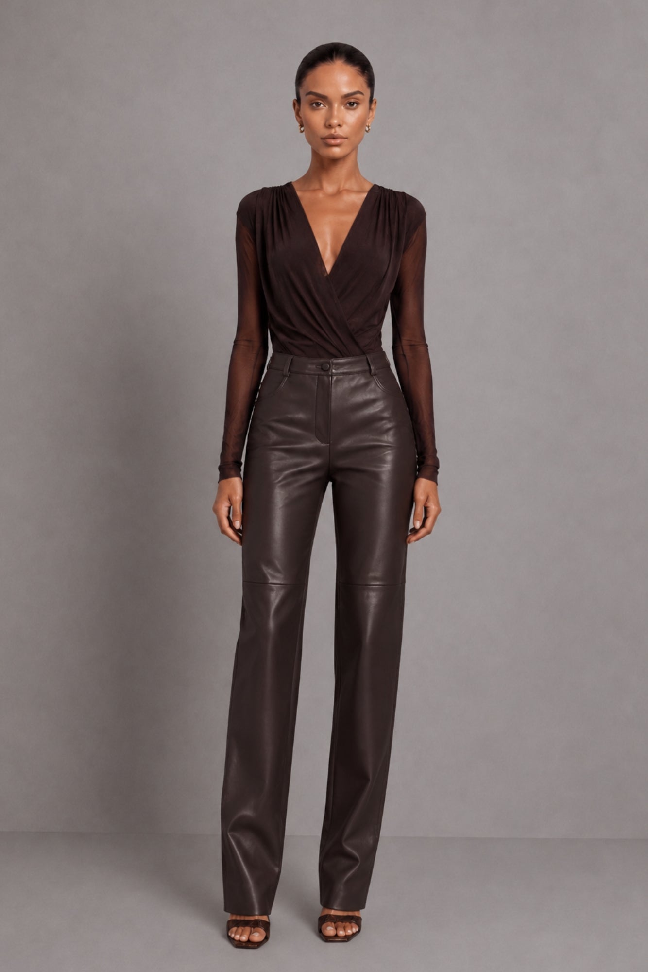 Jayla Brown Mesh Bodysuit JAYLA-BROWN
