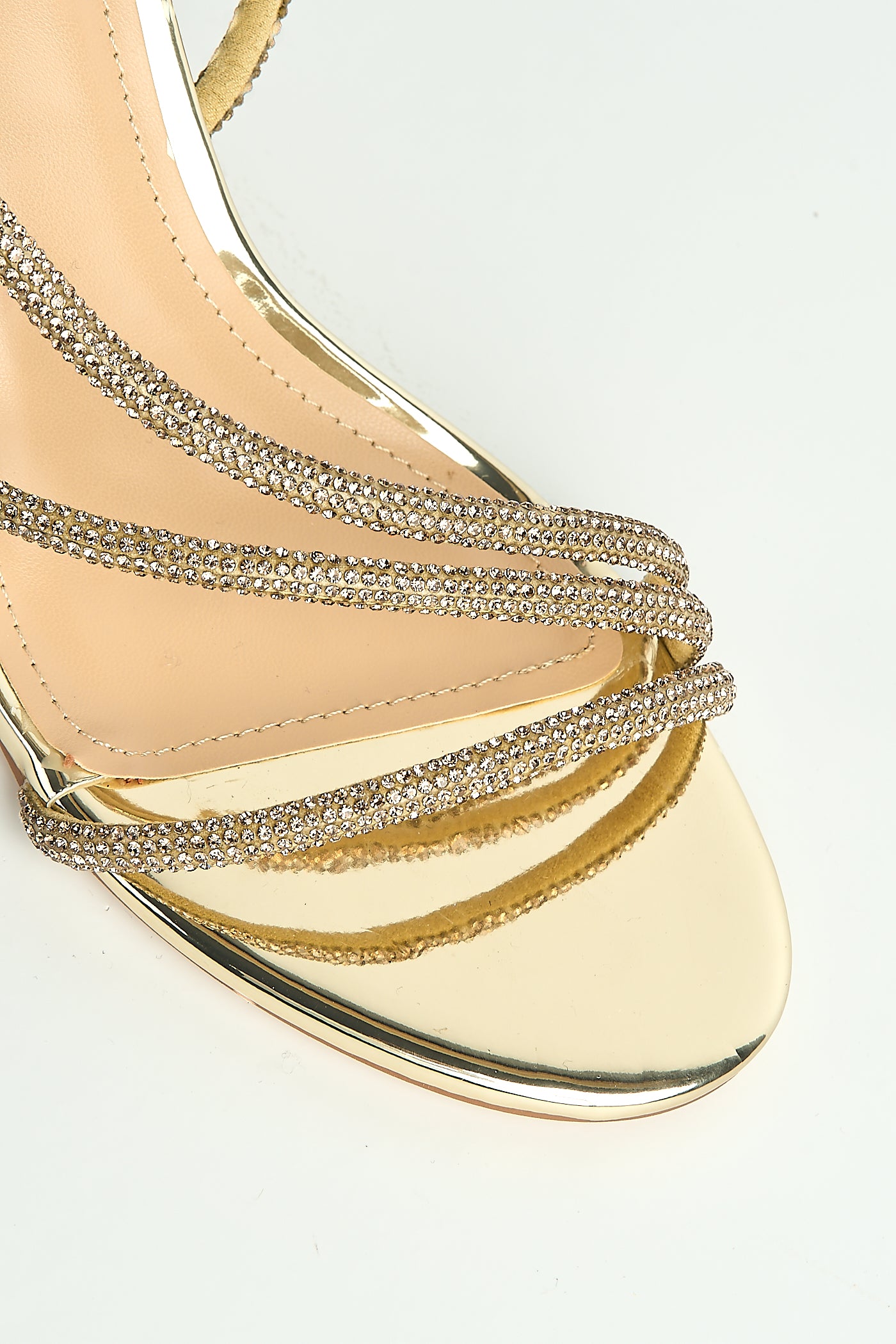 Cady 3 Diamante Band Stiletto Heeled Sandals In Gold LIQUORICE2-GOL