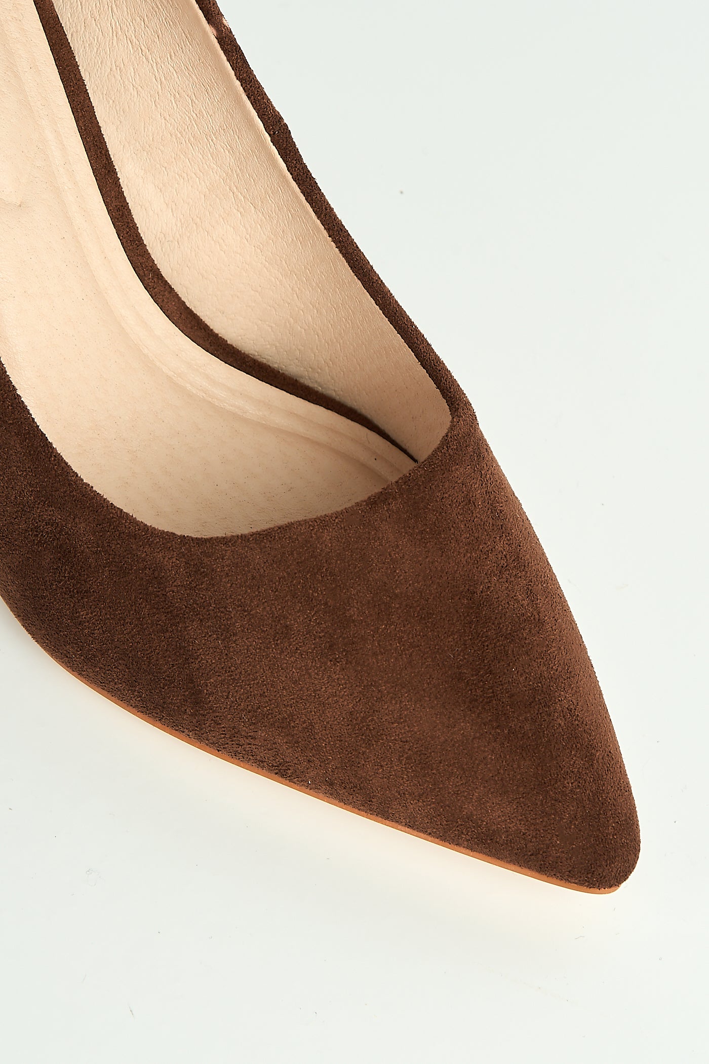 Ingrid Pointed Toe Court Heels In Chocolate 1626-10-CHOC