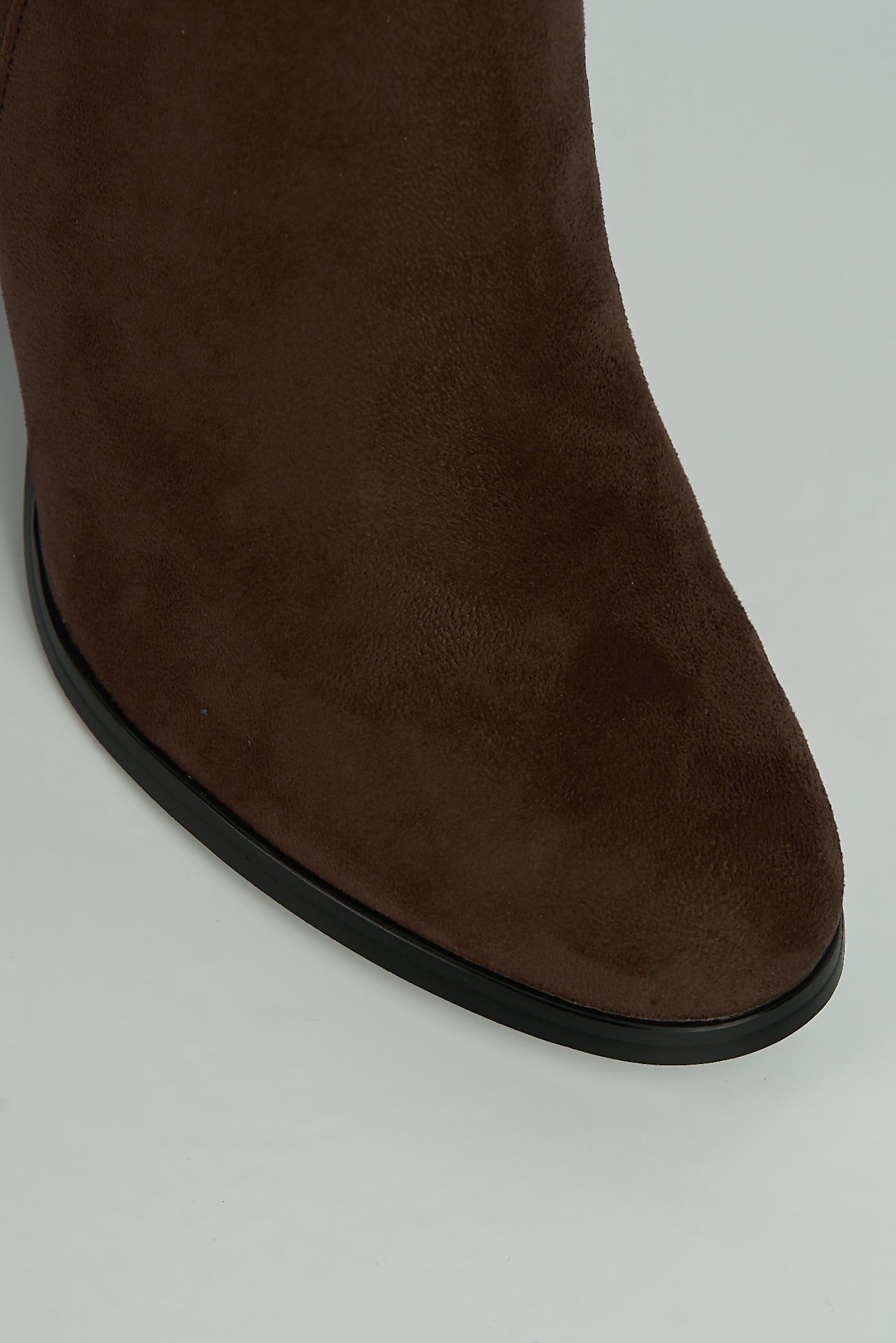 Alathea Round Toe Block Heel Ankle Boots In Chocolate LS9810-CHOC