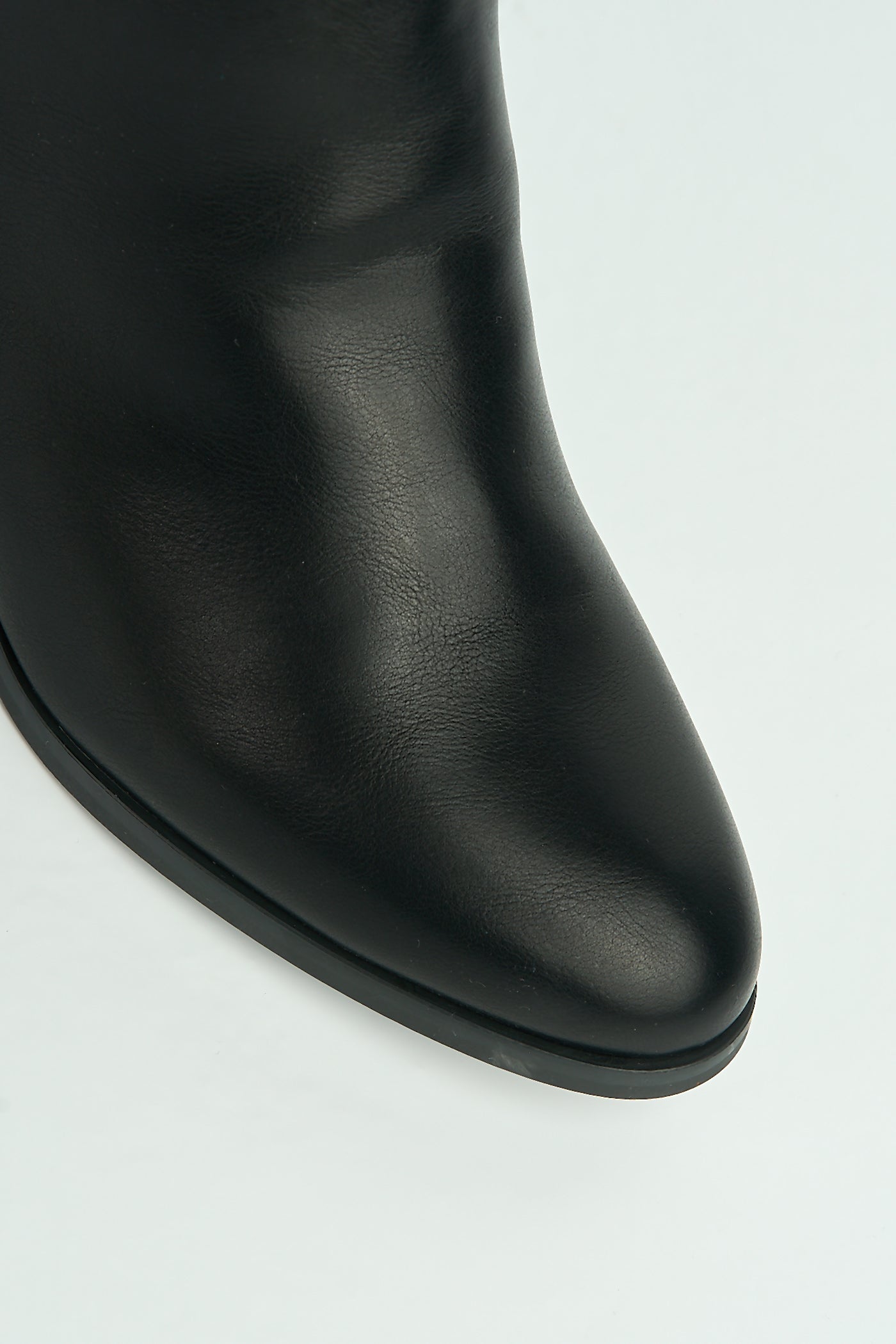 Alita Gold Zip Detail Trim Block Heel Ankle Boots In Black MINSTREL2-BLKMT