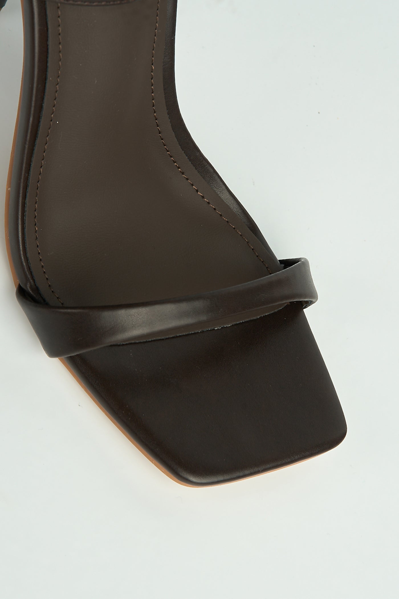 Zaliyah Thin Strap Band Anklestrap Heeled Sandals In Brown MIS1-BRN