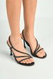 Cady 3 Diamante Band Stiletto Heeled Sandals In Black by Miss Diva