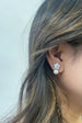Clover Earrings With Pearl In Silver by SVNX
