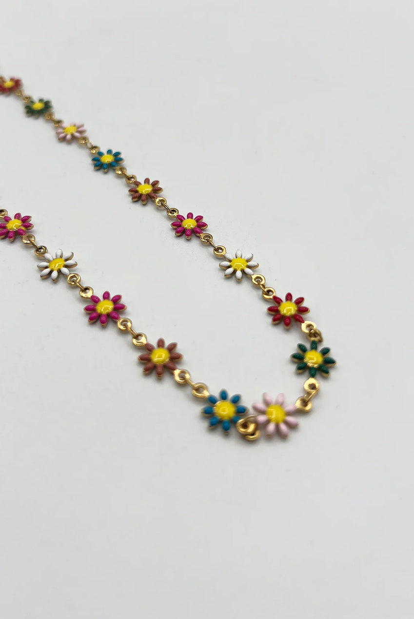 Daisy Chain Necklace In Multi Gold JE401501