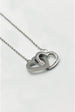 Double Heart Link Necklace With Gift Box by SVNX