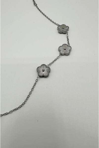 Silver - Floral Bracelet In Silver by SVNX