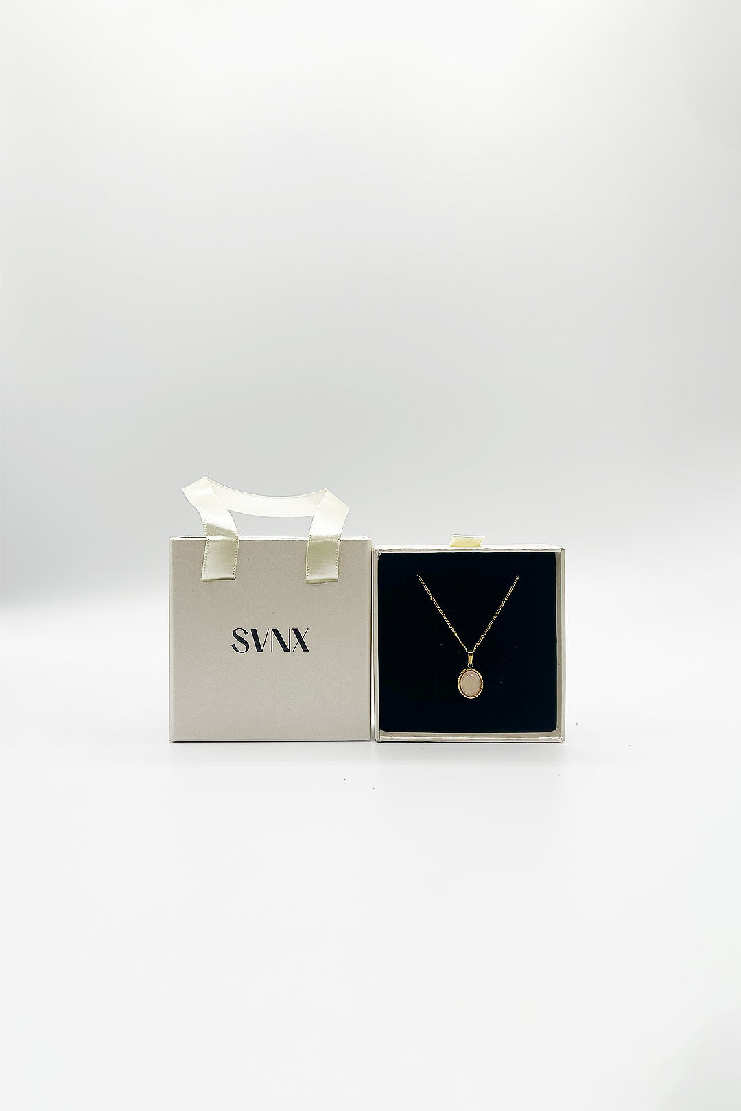 Pink Stone Pendant Necklace - Gift Boxed JE410709