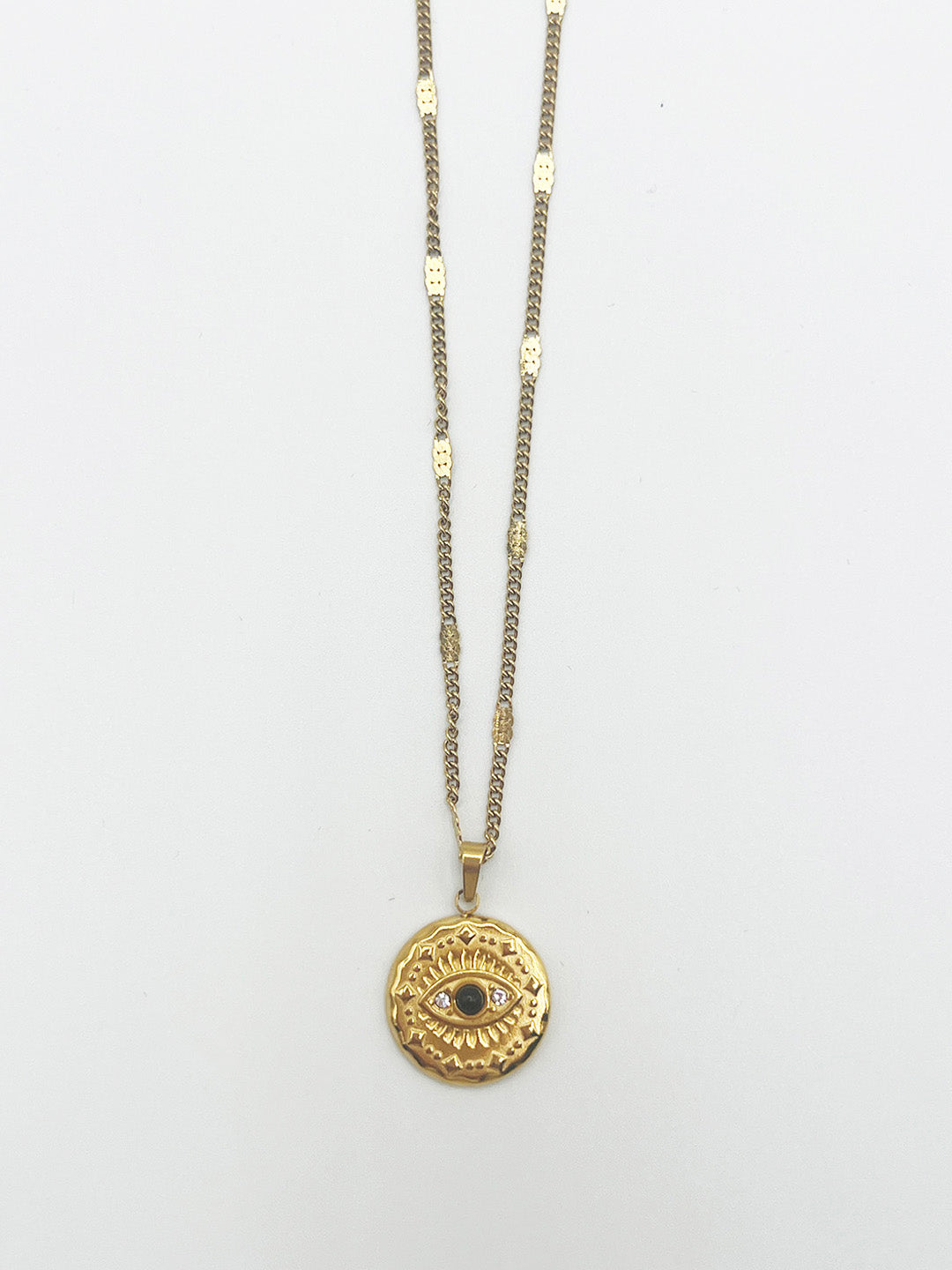 Black Evil Eye Pendant Necklace JE410902
