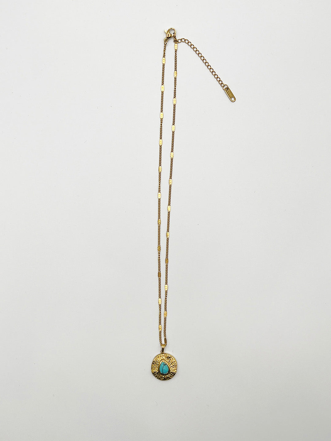 Turquoise Stone Pendant Necklace JE411020