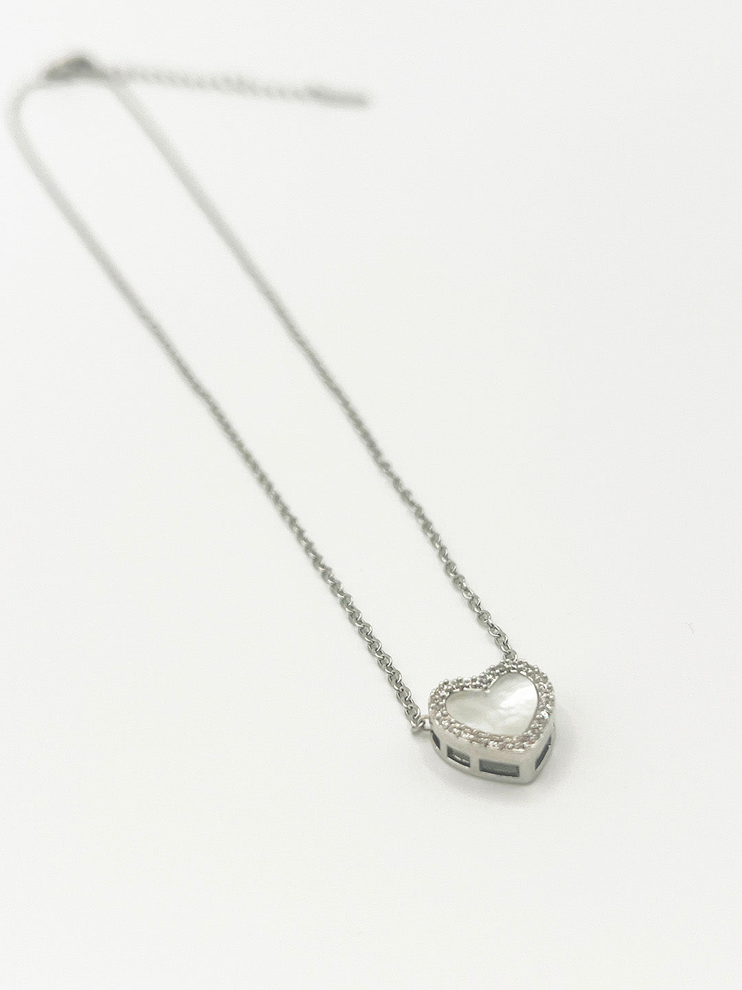 Moonstone Heart Necklace & Earrings Set In Silver - Gift Boxed JE411121