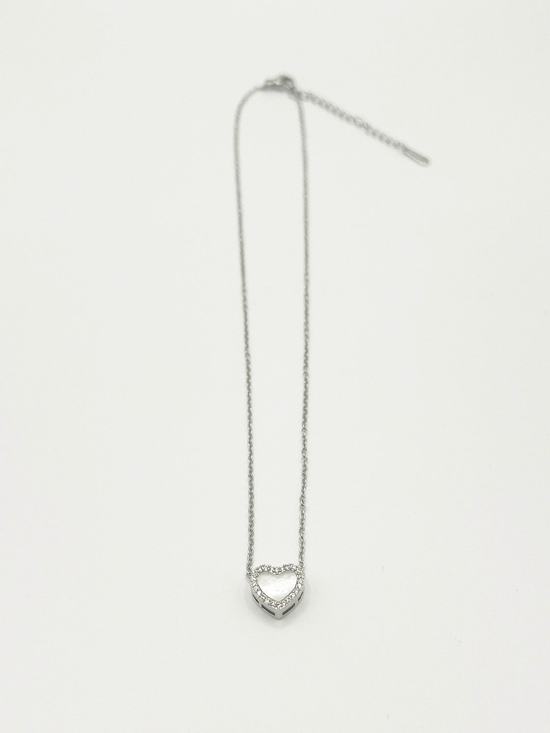 Moonstone Heart Necklace & Earrings Set In Silver - Gift Boxed JE411121