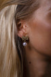 Diamante Bow Pearl Drop Earrings - Gift Boxed by SVNX