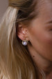 Pearl Diamante Stud Earrings - Gift Boxed by SVNX