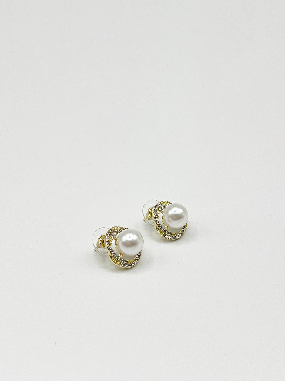 Pearl Diamante Stud Earrings - Gift Boxed JE411524