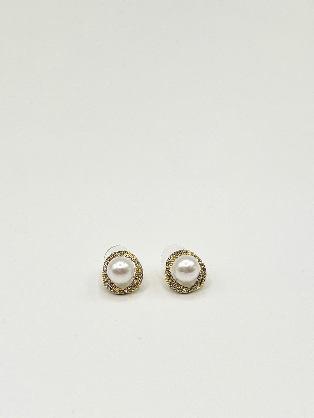 Pearl Diamante Stud Earrings - Gift Boxed JE411524