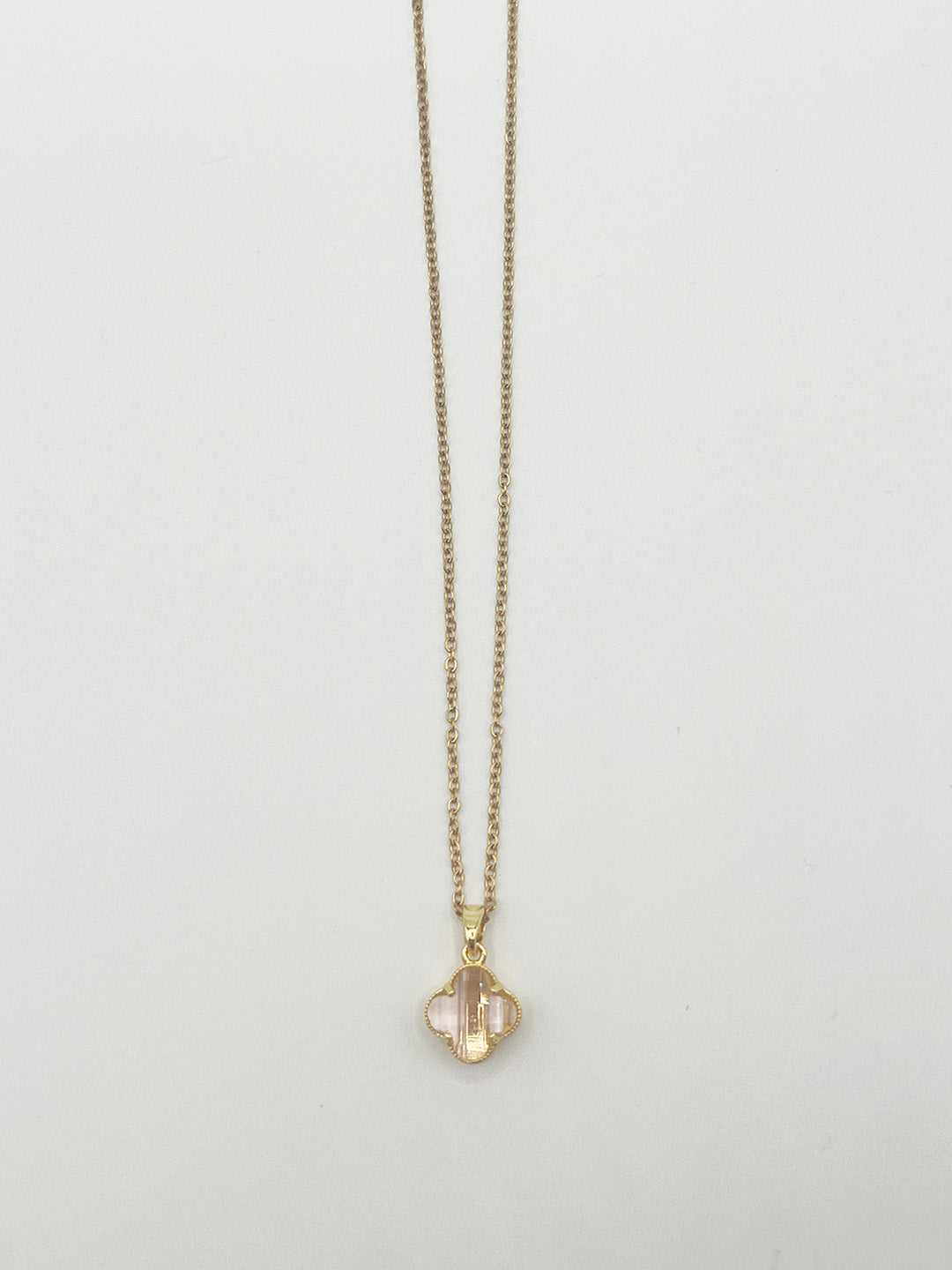 Blush Clover Crystal Pendant Necklace - Gift Boxed JE411609