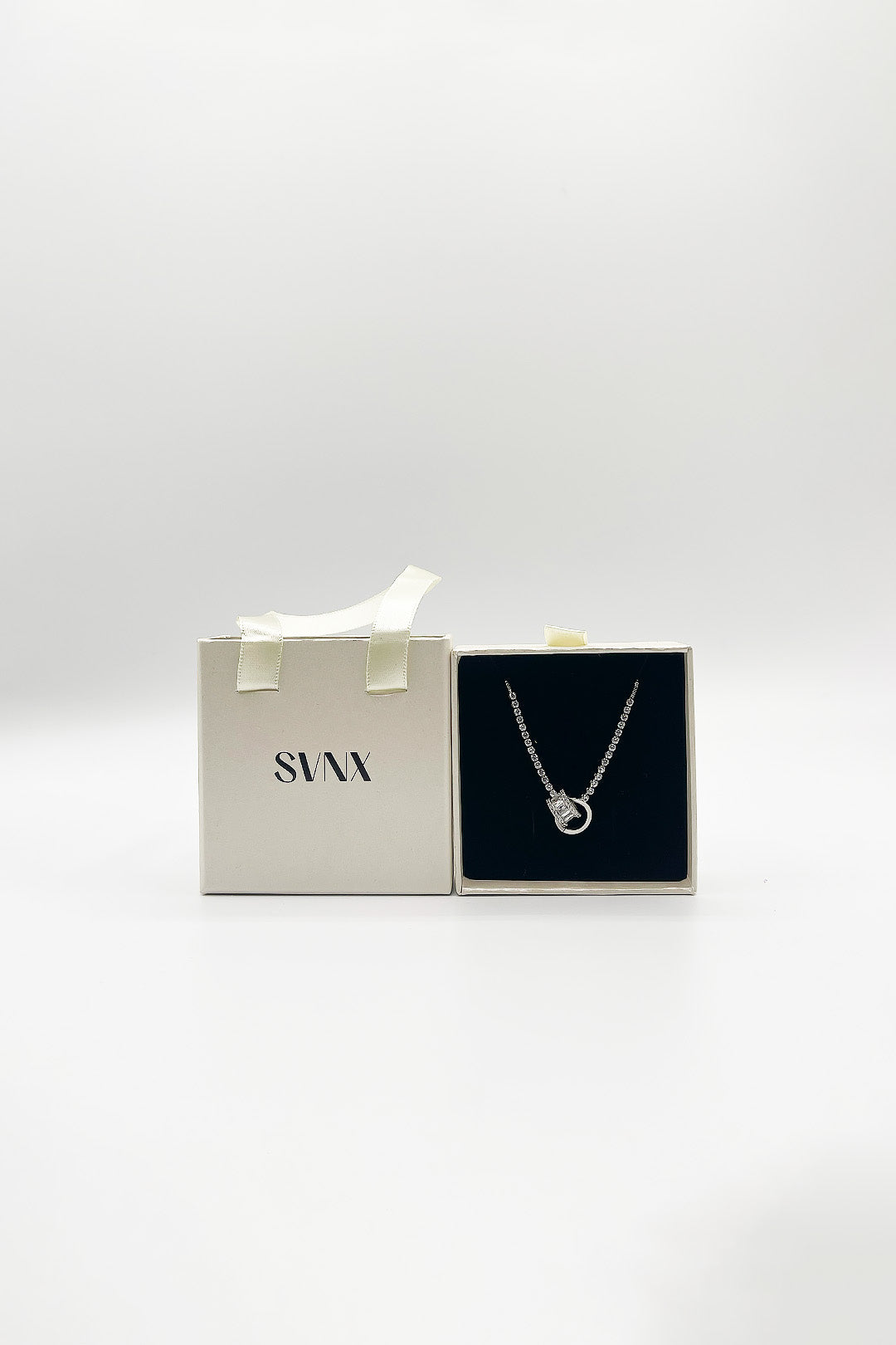 Double Ring Diamante Bracelet In Silver - Gift Boxed JE412121