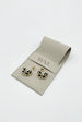 Pearl & Noir Chain Double Hoop Earrings In Gold by SVNX