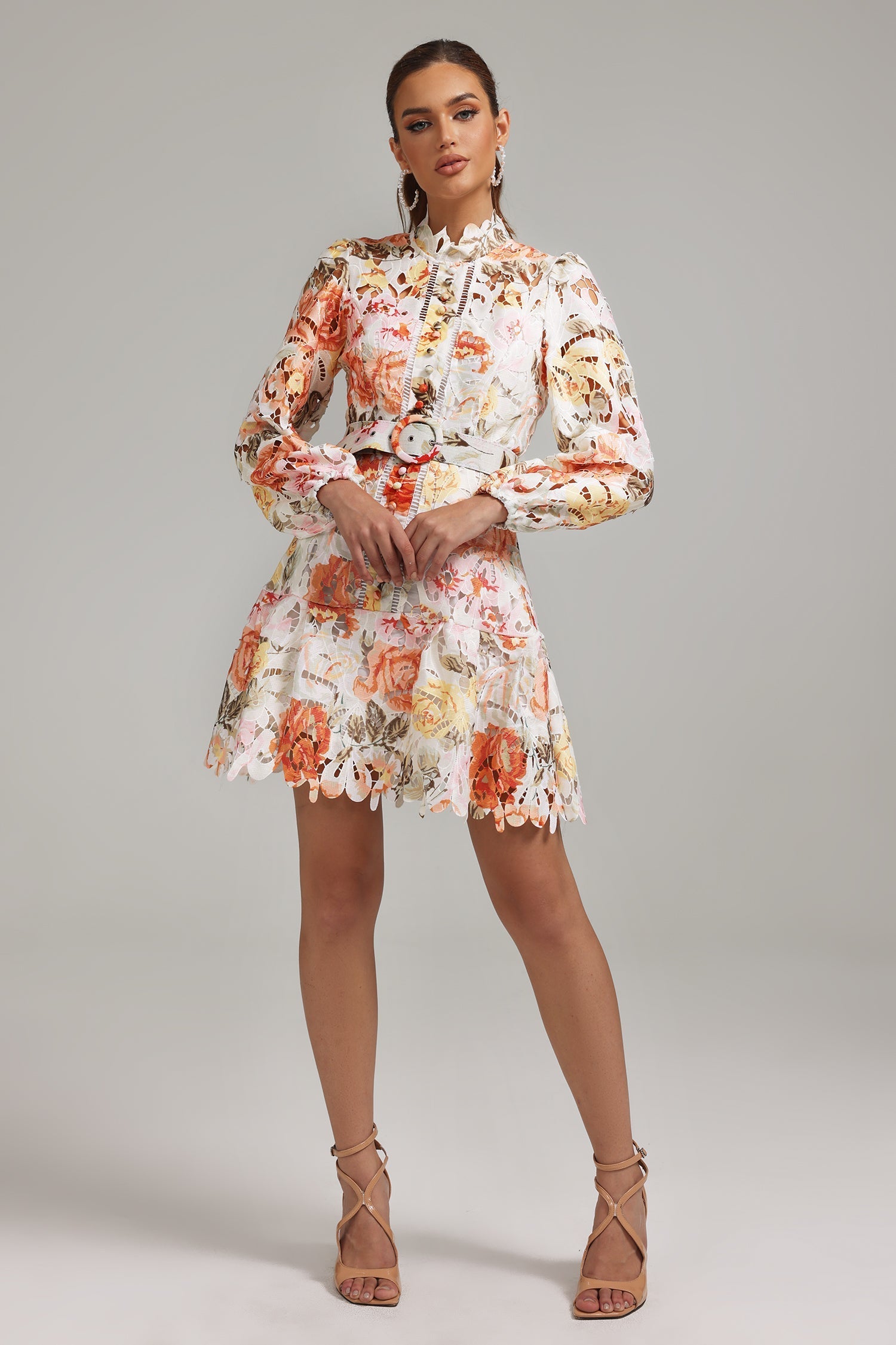 Jenny Printed Cutout Mini Dress C231200442