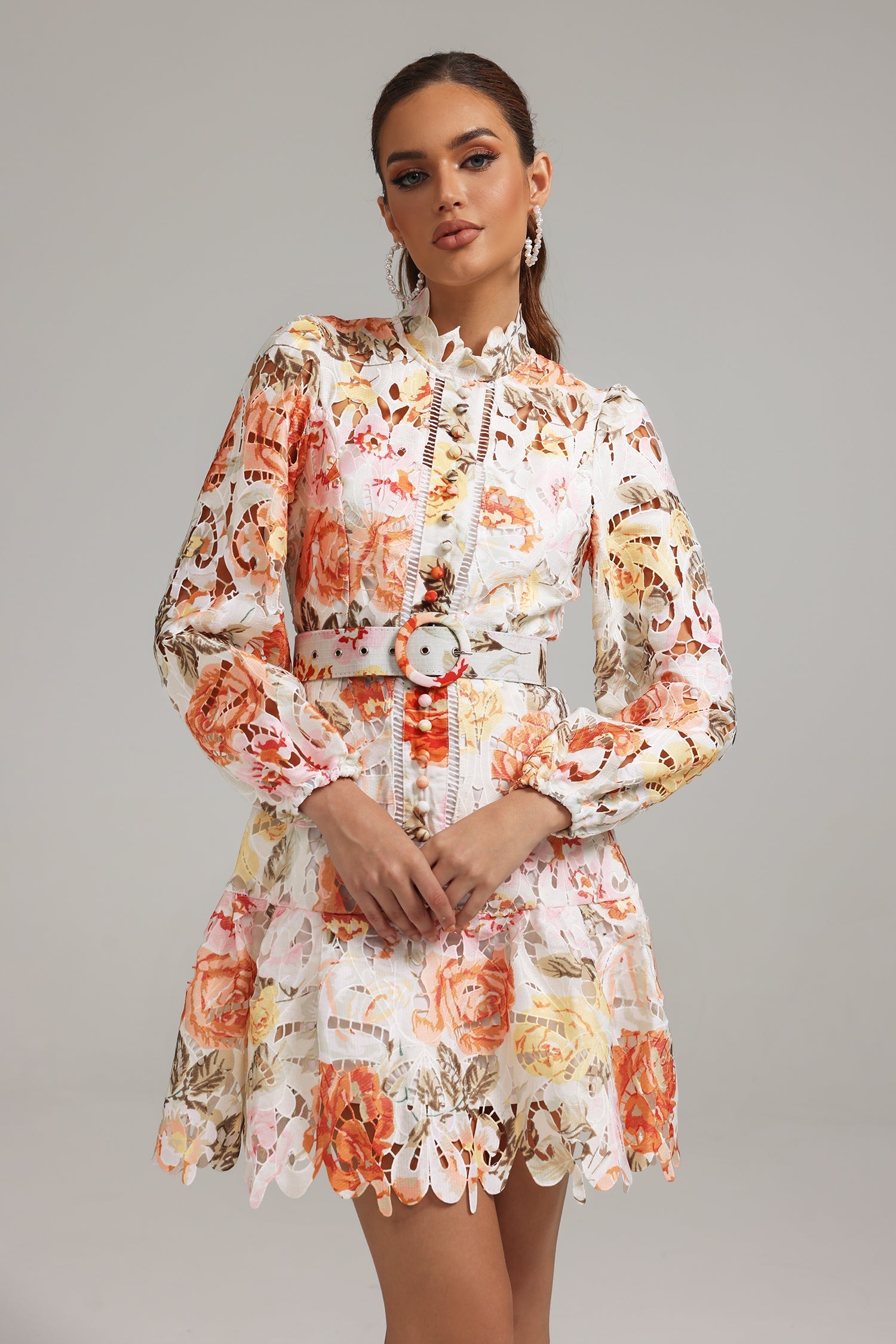 Jenny Printed Cutout Mini Dress C231200442