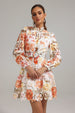 Jenny Printed Cutout Mini Dress by Bella Barnett