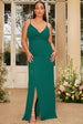 Plus Size Ruched Wrap Maxi Dress In Green by Chi Chi