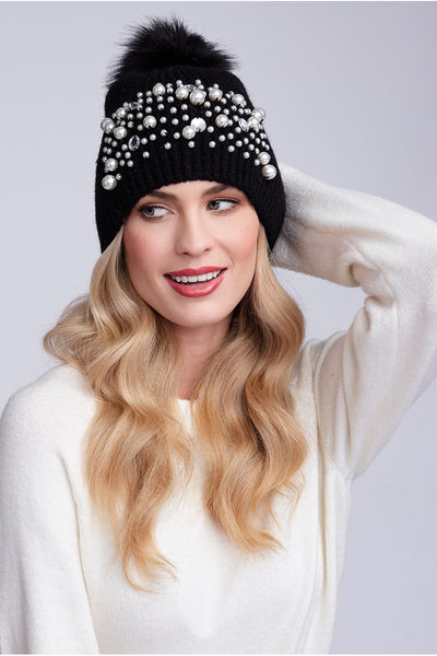 Black - Krystal Hat - Black by Pia Rossini