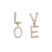 Last True Angel LOVE Drop Earring In Pearl And Gold