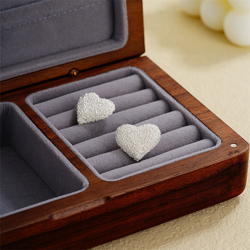 Textured Heart In Silver LEN464S