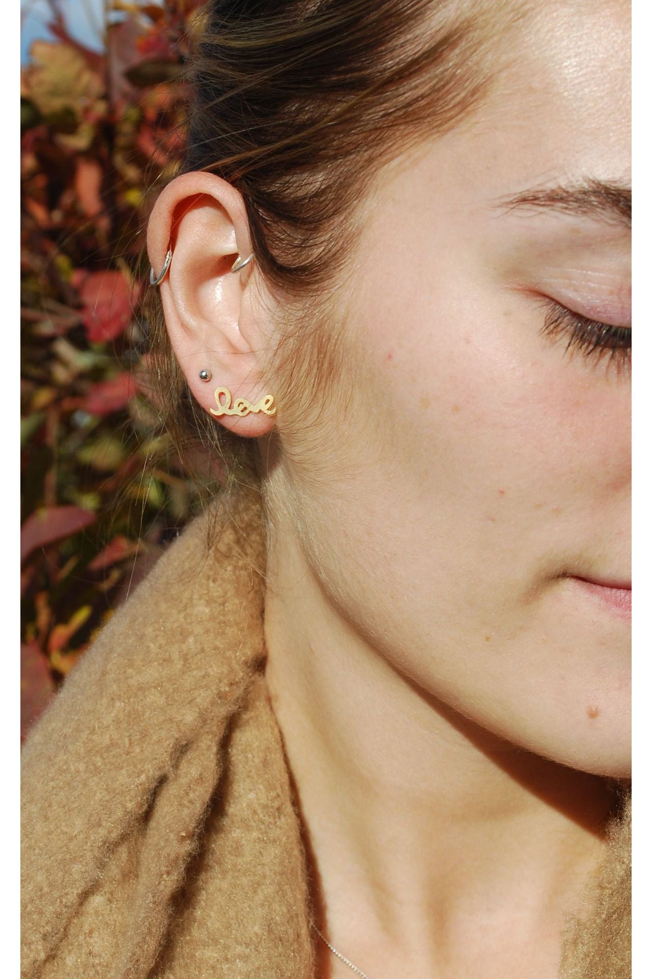 Love Stud Earring In Gold LEN489G