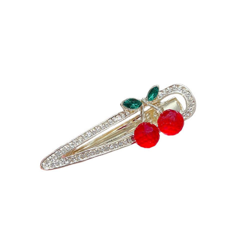 Last True Angel Cherries Rhinestone Hair Clip