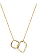 Last True Angel Linked Twin Hoop Necklace In Gold