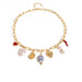Last True Angel Multi Detail Charm Necklace In Gold