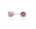 Lana 6mm Silver Pink Earrings by Cachet London
