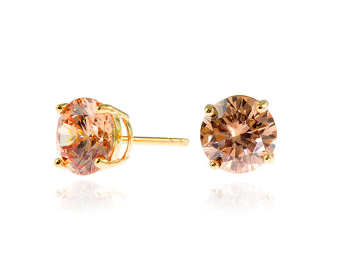 Lana 8mm Champagne Earrings by Cachet London