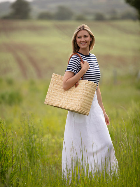 The Safi Large Basket Tote by Berber Leather