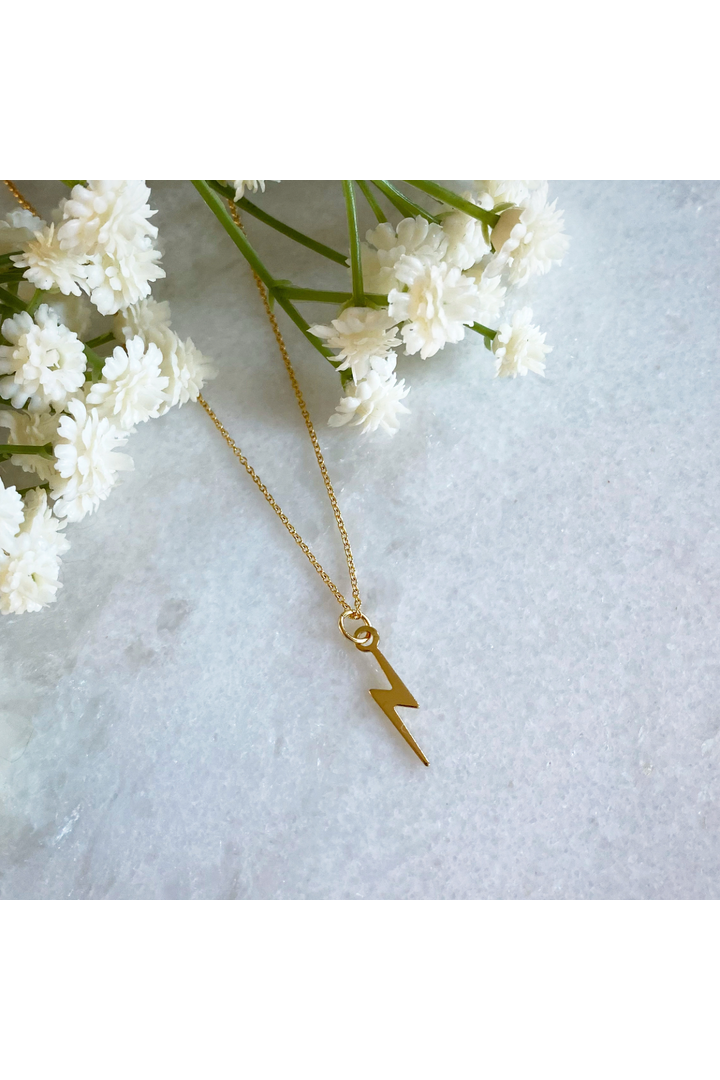 Dainty Gold Lightning Bolt Necklace LIGHTNINGBOLTNL