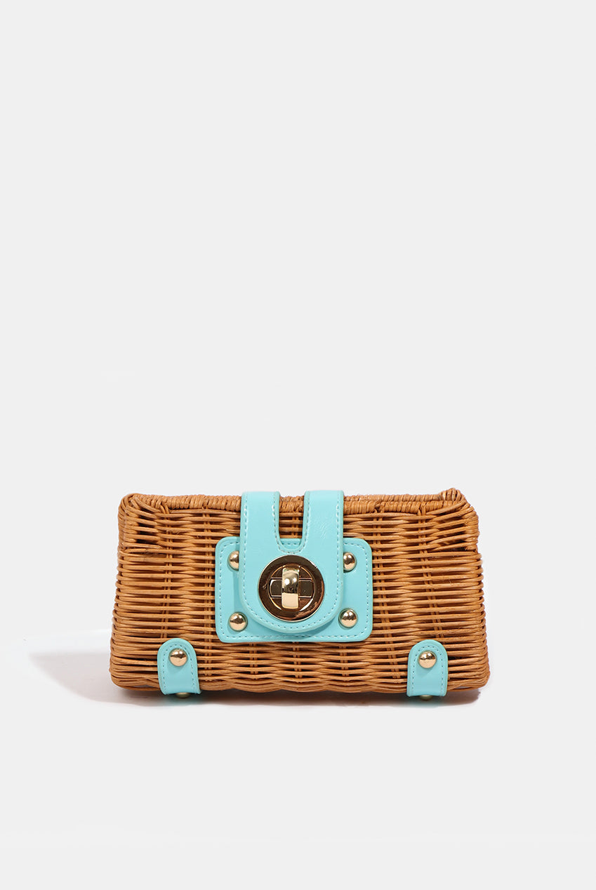 Lulu Clutch Bag - Pale Turquoise LUL001-BLU015