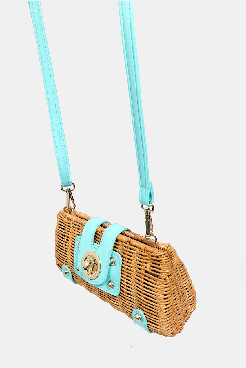 Lulu Clutch Bag - Pale Turquoise LUL001-BLU015