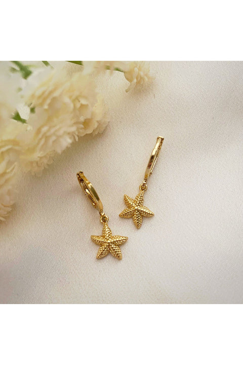 Luminara Gold Starfish Huggie Hoop Earrings LUMINARA01