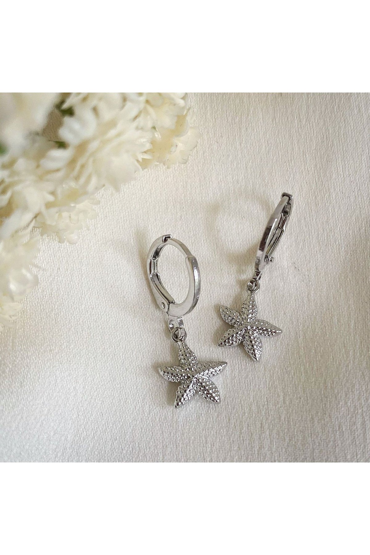 Luminara Silver Starfish Huggie Hoop Earrings LUMINARA03