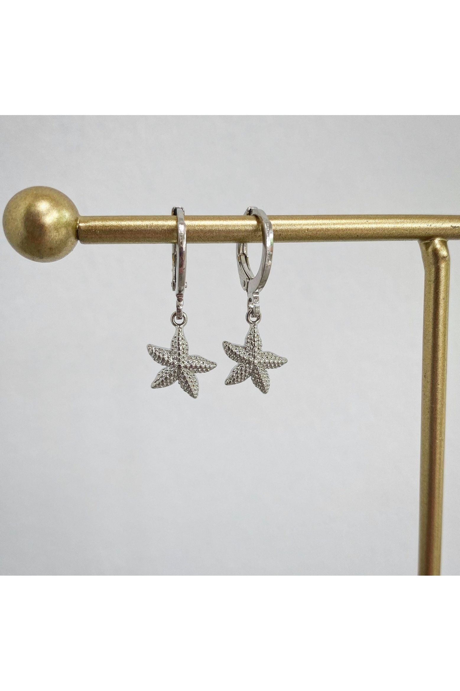 Luminara Silver Starfish Huggie Hoop Earrings LUMINARA03