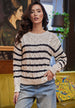 White Jumper With Black Stripes by Angeleye