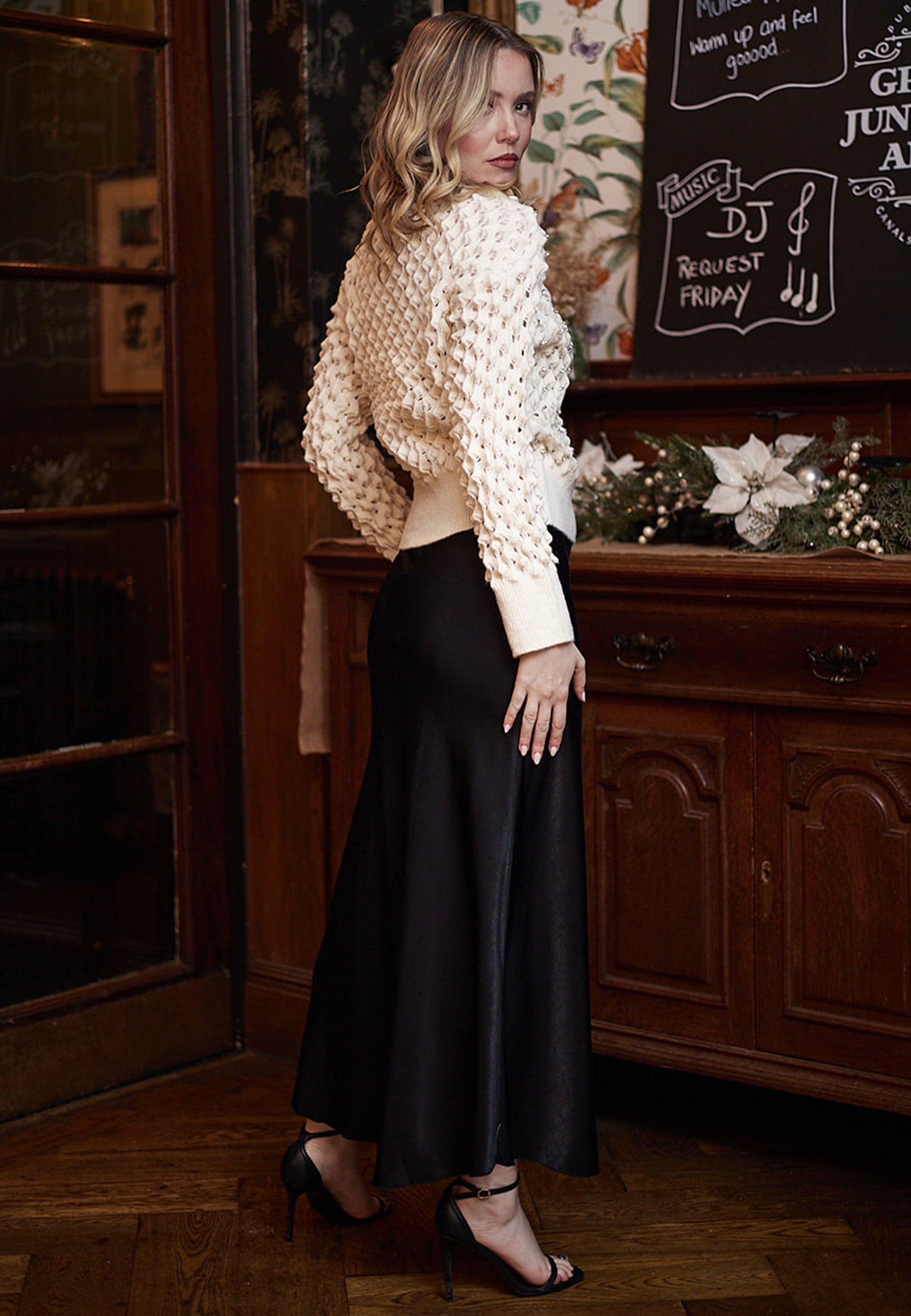 Maxi Slip Skirt In Black M038946BLKF