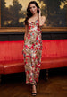 Cowl Neck Cami Dress In Leopard Rose Print by Angeleye